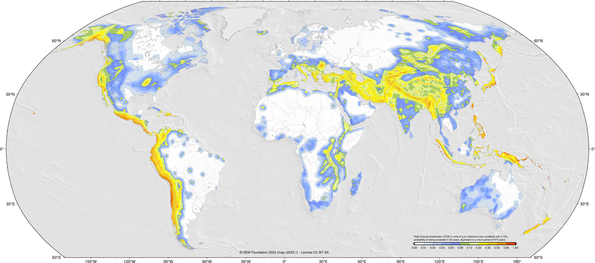GEM Global Seismic Hazard Map