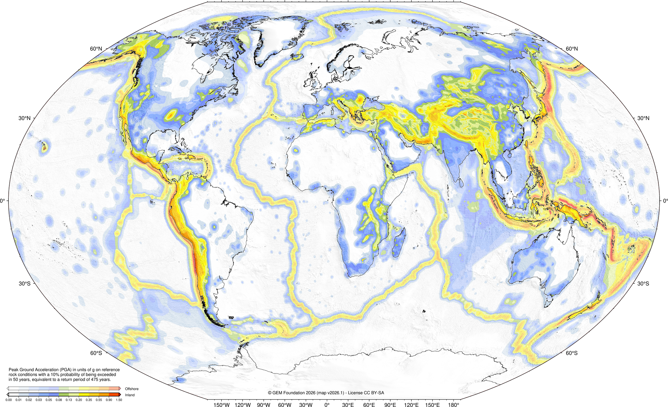 GEM Global Seismic Hazard Map